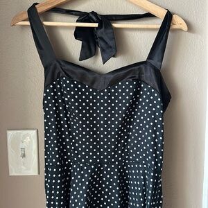 DRESS TELLS Polka Dot Rockabilly Pinup Halter Dress